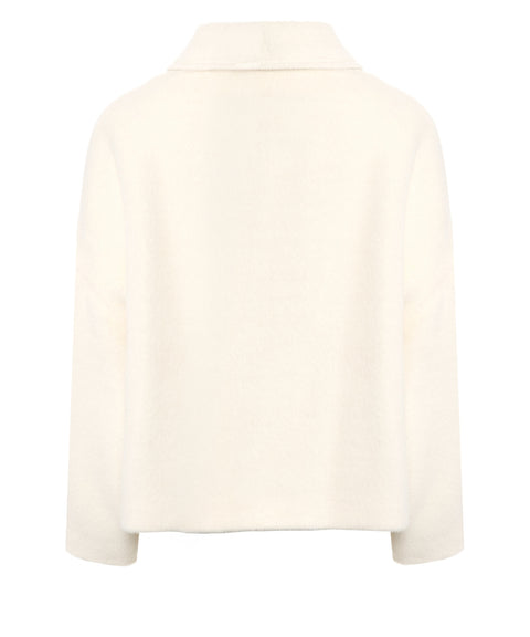 Alpaca jacket with patch pockets