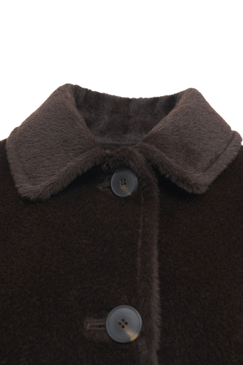 Alpaca jacket with patch pockets