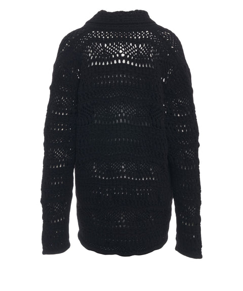 Cardigan con tasche a toppa