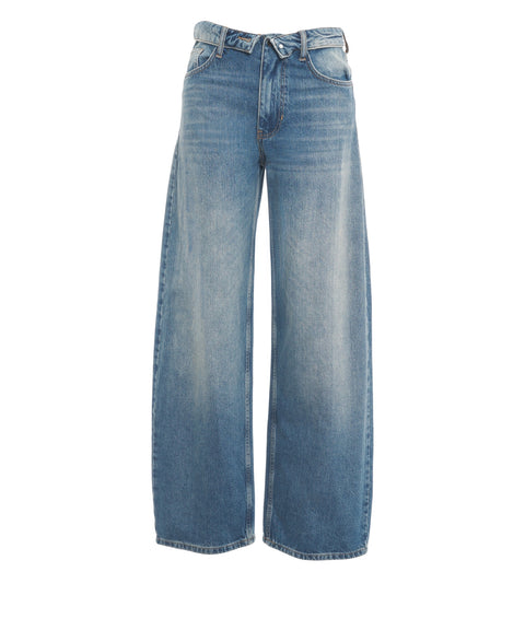 Jeans mit dekonstruierten Bund