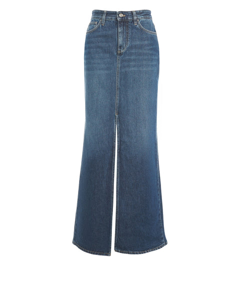 Jeans-Maxirock