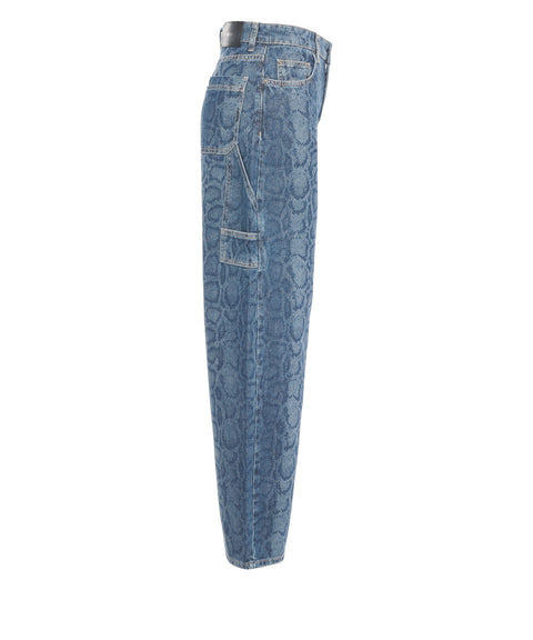 Jeans con stampa animalier