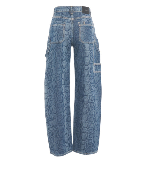 Jeans con stampa animalier