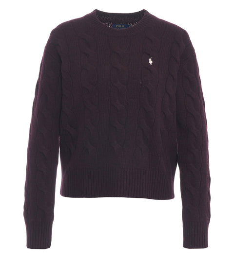 Maglione con motivo a trecce