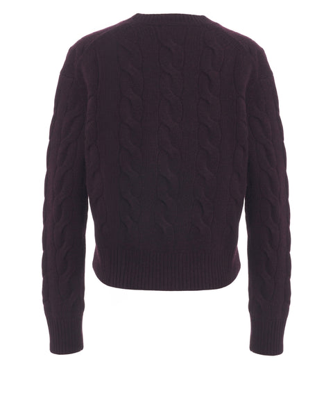 Maglione con motivo a trecce