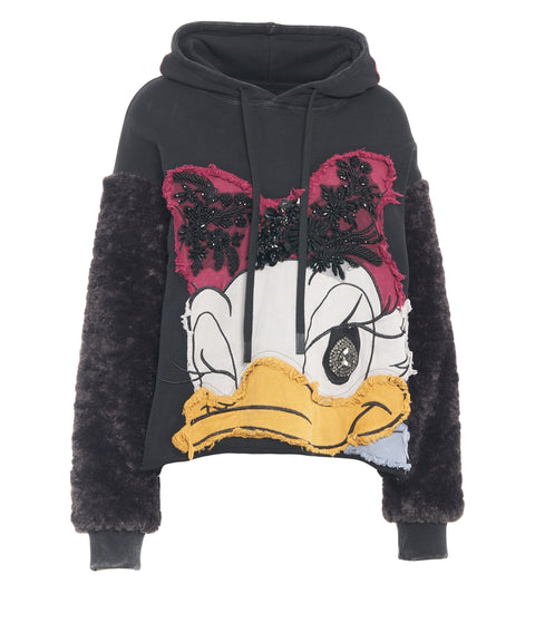 Hoodie con applicazioni