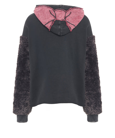 Hoodie con applicazioni