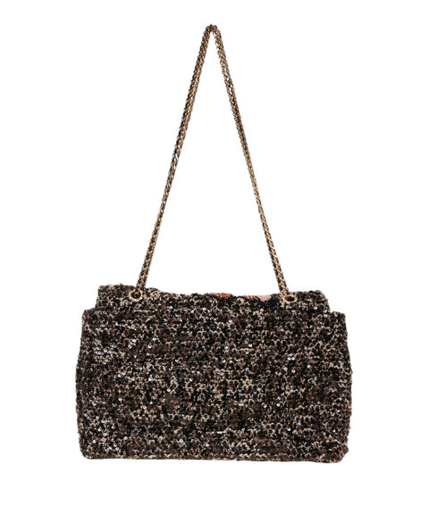 Borsa a spalla con applicazioni strass