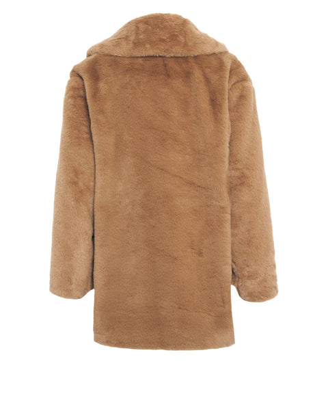 Cappotto corto in pelliccia sintetica