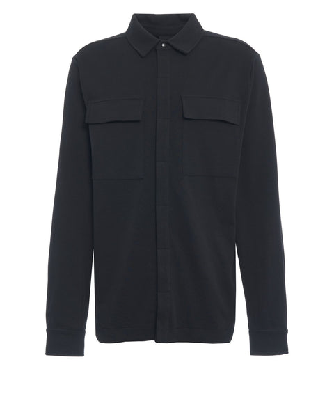 Shirt with chest flap pockets