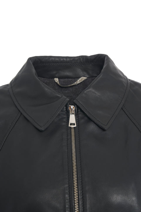Giacca in pelle 'Fiamma'