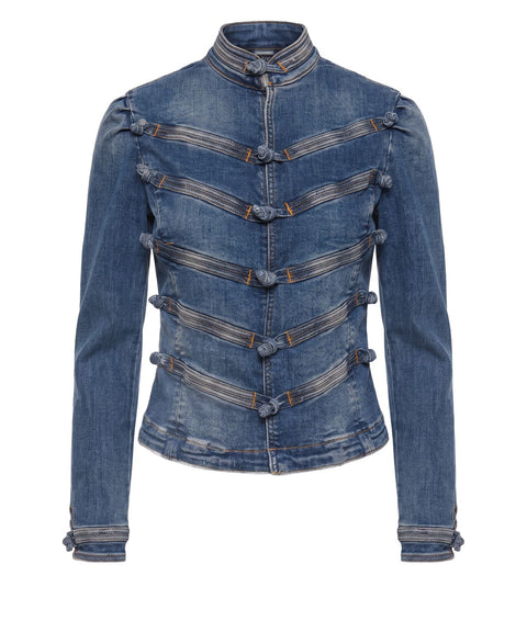 Denim jacket with seam details