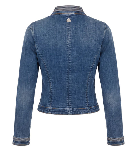 Denim jacket with seam details
