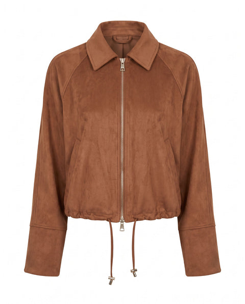 Jacke in Wildlederoptik