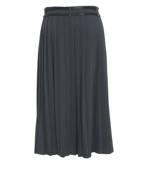 Midi skirt with pleated folds