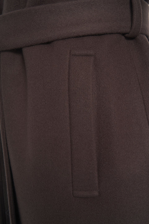 Coat with waist belt