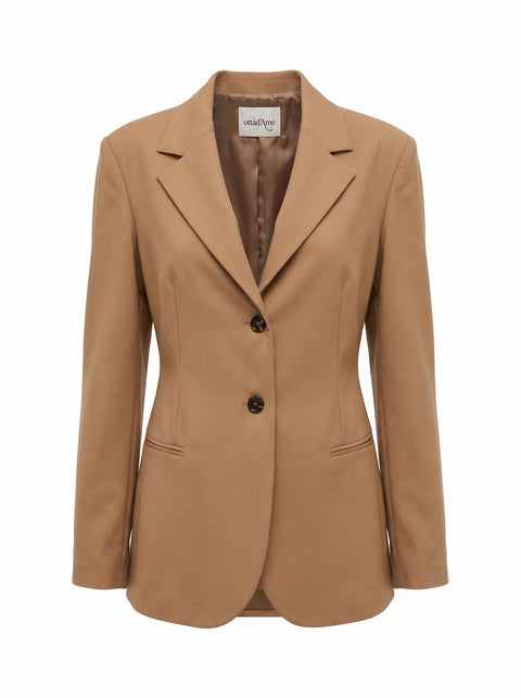 Single-breasted blazer with welt pockets