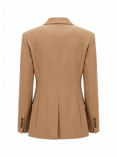 Single-breasted blazer with welt pockets