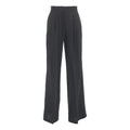 Pantaloni a pieghe in misto lino #nero