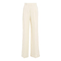 Pantaloni a pieghe in misto lino #beige