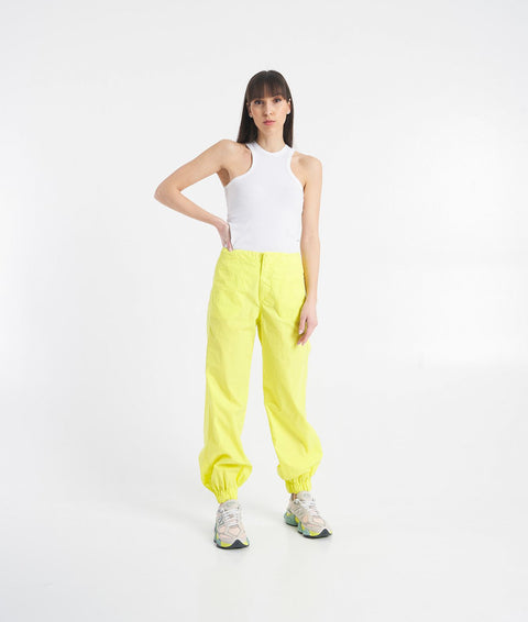 Pantaloni con polsini "Anan" #giallo