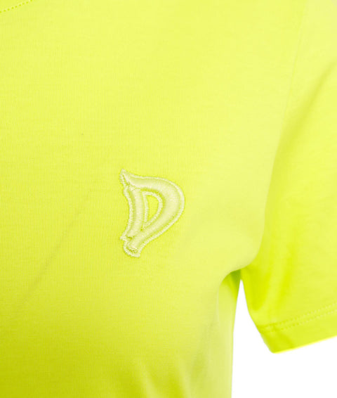 T-shirt con logo ricamato #giallo