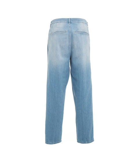 Jeans larghi "John" #blu