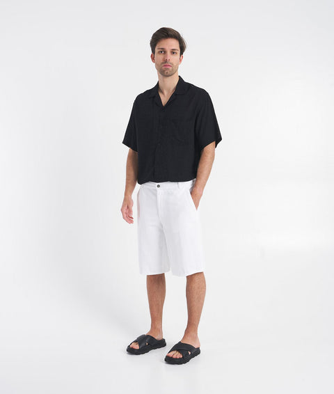 Bermuda shorts in denim "Colin" #bianco