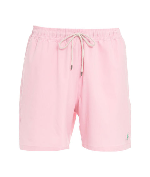 Pantaloni corti da bagno con logo #pink