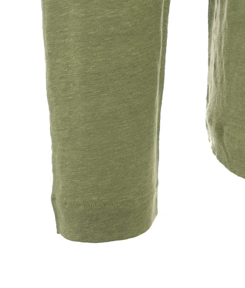 T-shirt in misto lino #verde
