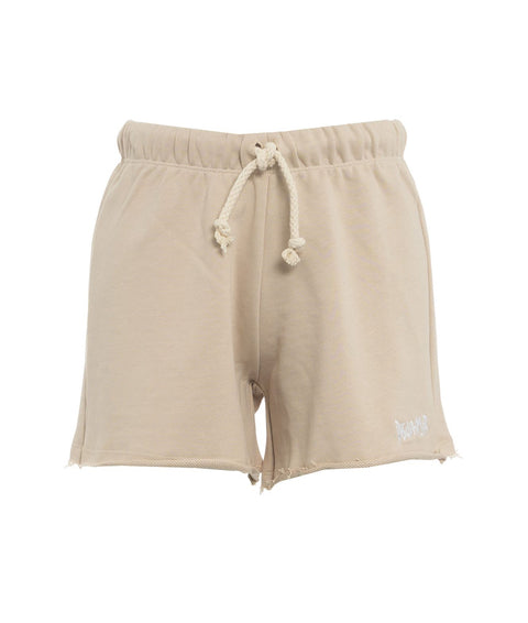 Shorts in felpa #beige