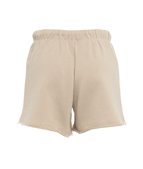 Shorts in felpa #beige