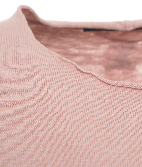 T-shirt lavorata a maglia #rosa