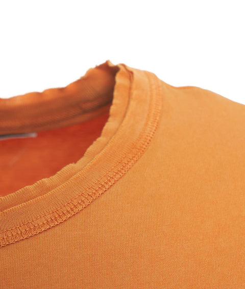T-shirt con doppio collo #arancione