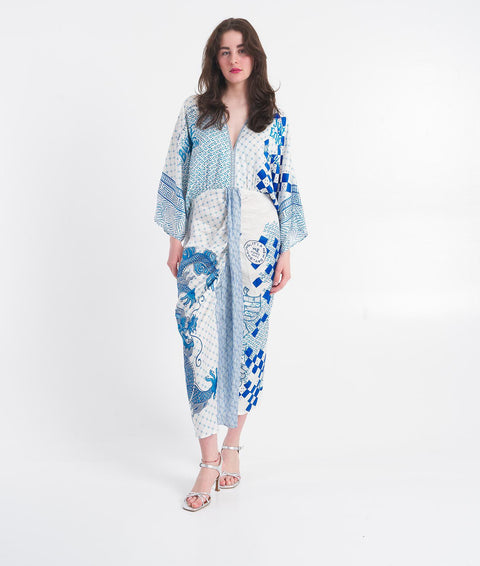 Abito kimono "Sophia" #blu