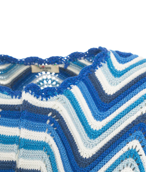Crochet cardigan "Julie" #blu
