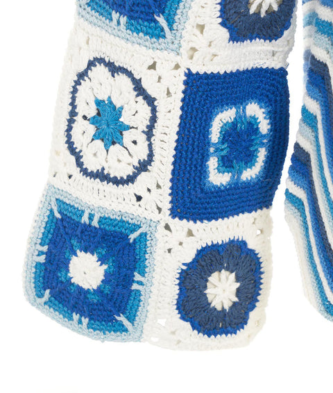 Crochet cardigan "Julie" #blu