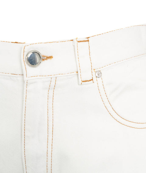 Jeans "Eloise" con ricamo #bianco