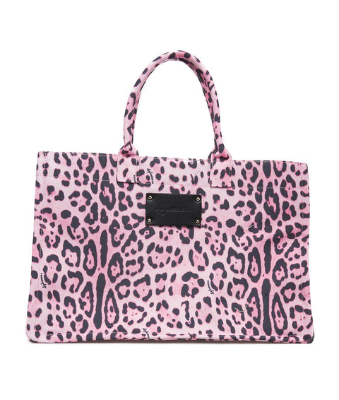 Shopper "Saint Tropez" con stampa animalier #pink