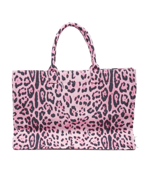 Shopper "Saint Tropez" con stampa animalier #pink
