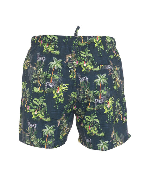 Pantaloncini da bagno con motivo tropicale #verde