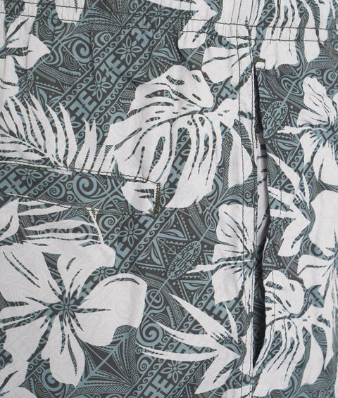 Pantaloncini da bagno con stampa tropicale #verde