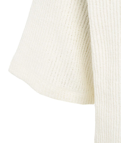 Maglione con maniche corte #bianco