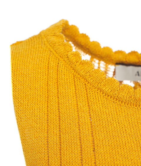 Mini abito a maglia #giallo