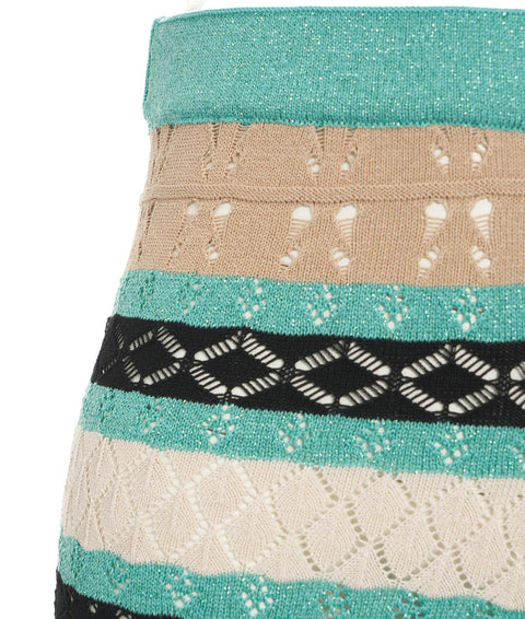 Pantaloni in maglia con finitura glitterata #multicolore