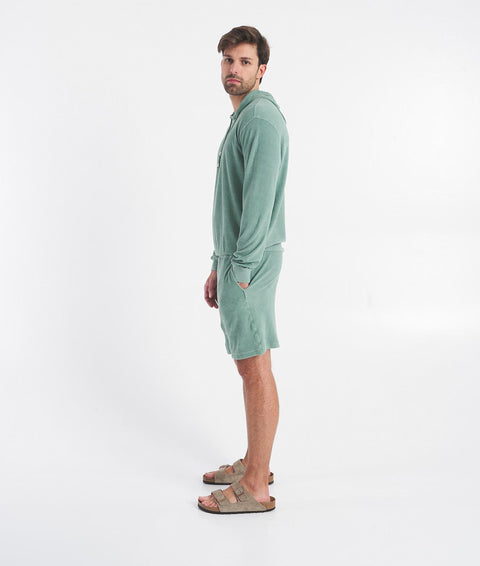Shorts in spugna #verde