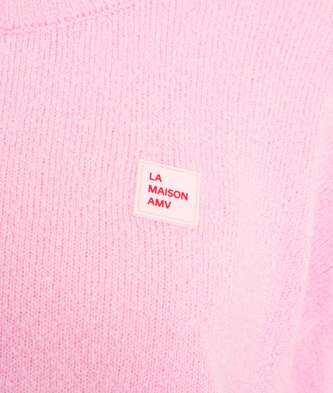 Maglia con patch logo #pink