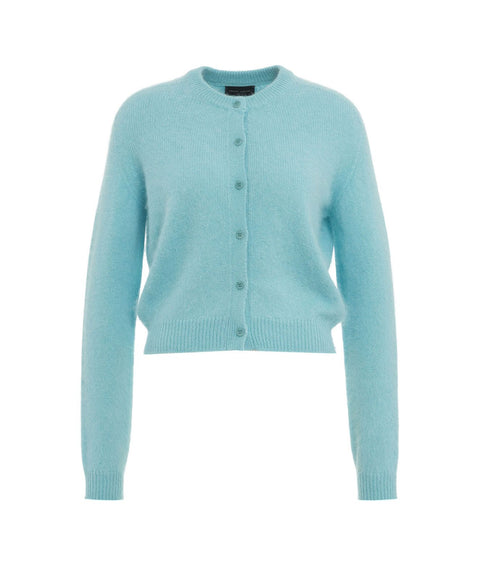 Roberto Collina Angora blend cardigan Blue Woman – MAXIMILIAN.it
