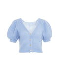 Cardigan a manica corta 'Harper' #blu
