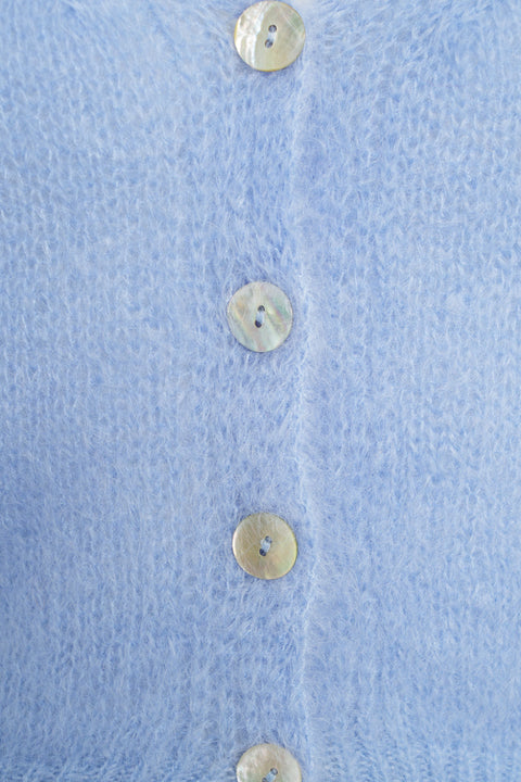 Cardigan a manica corta 'Harper' #blu